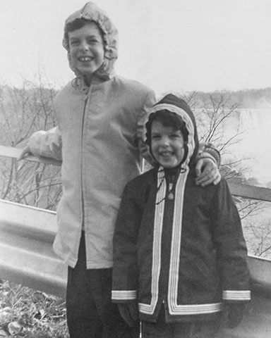 Young Aaron with sister